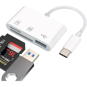 USB C Hub USB 3.0 Port TF Micro SD Card Reader(3in1) Type C Thunderbolt 4 Flash Drive Memory Dongle Cable Docking Station Multiport Adapter for MacBook Pro Apple iPhone15 Pro Max Plus Ipad Pro