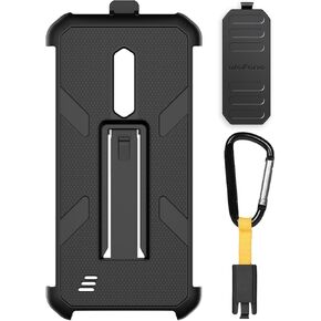 Ulefone Armor X12/Pro Multifunctional Protective Case Original TPU Black Case Armor X12/Pro with Back Clip Carabiner