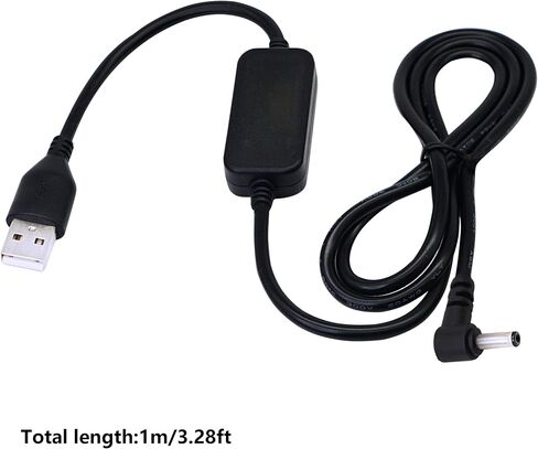 SinLoon 3.28ft USB 5V إلى DC 12V محول كابل الطاقة محول الجهد الكهربي، للكاميرا/الكمبيوتر اللوحي/مكبرات صوت بلوتوث والمزيد من الأجهزة 5 فولت. (3.5 × 1.35 مم) in Saudi Arabia