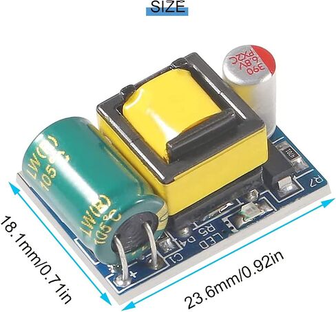 5 قطع AC-DC 5V 700mA 3.5W Buck وحدة معزولة تحويل التيار الكهربائي وحدة باك منظم 220V إلى 5V محول مع كابل أحمر وأسود in Saudi Arabia