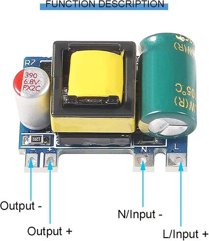 5 قطع AC-DC 5V 700mA 3.5W Buck وحدة معزولة تحويل التيار الكهربائي وحدة باك منظم 220V إلى 5V محول مع كابل أحمر وأسود in Saudi Arabia