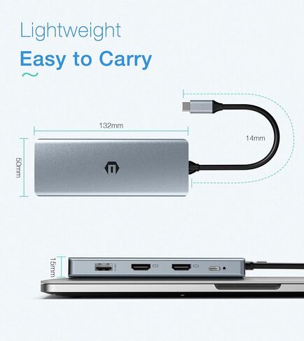 12 in 1 USB C Docking Station, USB C HUB Triple Display Dual HDMI Multiport Adapter with DP, Ethernet, 100W PD, 4XUSB 3.0, Audio, SD/TF for Mac Air/Pro, Surface Pro7/8 and More Devices in Saudi Arabia