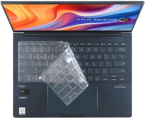 غلاف لوحة مفاتيح شفاف من مادة TPU متوافق مع ASUS Zenbook 14 OLED UX3405، Zenbook 14 X OLED UX3404، Zenbook Pro 14 OLED UX6404 UX6404VV & Zenbook 14 Flip OLED UP3404 UP3404VA UP3404VA-DS74T Series in Kuwait
