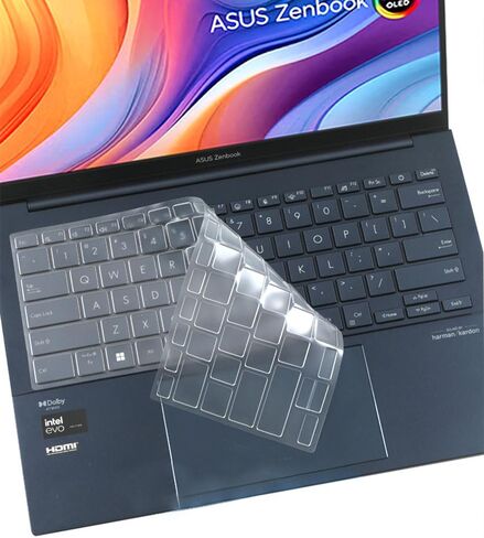 غلاف لوحة مفاتيح شفاف من مادة TPU متوافق مع ASUS Zenbook 14 OLED UX3405، Zenbook 14 X OLED UX3404، Zenbook Pro 14 OLED UX6404 UX6404VV & Zenbook 14 Flip OLED UP3404 UP3404VA UP3404VA-DS74T Series in Kuwait