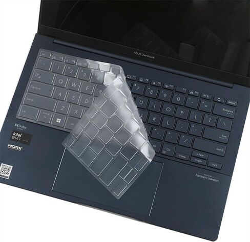 غلاف لوحة مفاتيح شفاف من مادة TPU متوافق مع ASUS Zenbook 14 OLED UX3405، Zenbook 14 X OLED UX3404، Zenbook Pro 14 OLED UX6404 UX6404VV & Zenbook 14 Flip OLED UP3404 UP3404VA UP3404VA-DS74T Series in Kuwait