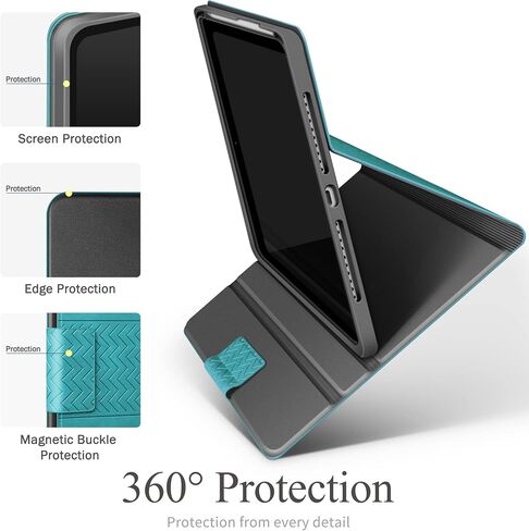حافظة auaua لجهاز iPad Mini 6 2021 (الجيل السادس 8.3 بوصة) مع حامل قلم رصاص، نوم/تنبيه تلقائي، جلد PU، غطاء قابل للطي (أخضر) in Kuwait