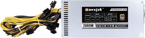 2000W Mining Power Supply PSU, ABSKY Mining Rig PSU ATX PC Power Supply for 8 GPU ETH Rig Ethereum Miner, Mining Machine Power Supply with Adapter Cable in Saudi Arabia