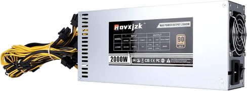 2000W Mining Power Supply PSU, ABSKY Mining Rig PSU ATX PC Power Supply for 8 GPU ETH Rig Ethereum Miner, Mining Machine Power Supply with Adapter Cable in Saudi Arabia