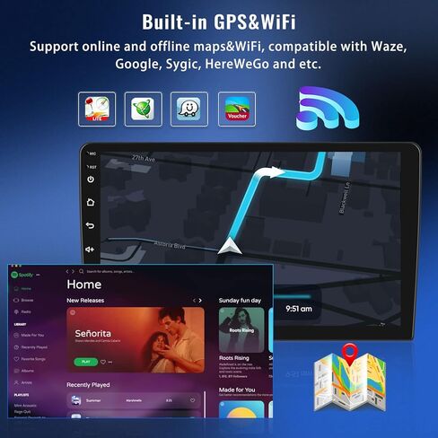 [2+64G] Android 13 Car Stereo for Nissan Frontier/Xterra Radio 2009-2012 with Wireless Carplay&Android Auto,9 Inch Touchscreen Car Radio with Mirror Link Bluetooth FM/RDS WiFi GPS SWC+Backup Camera in Saudi Arabia