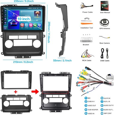 [2+64G] Android 13 Car Stereo for Nissan Frontier/Xterra Radio 2009-2012 with Wireless Carplay&Android Auto,9 Inch Touchscreen Car Radio with Mirror Link Bluetooth FM/RDS WiFi GPS SWC+Backup Camera in Saudi Arabia
