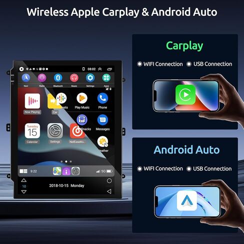 راديو سيارة 2G 64G 9.7 بوصة لسيارة Ford Edge 2013-2015، Rimoody Android 13 Car Stereo Wireless Carplay Android Auto Touch Screen GPS Navigation Bluetooth FM/RDS HiFi WiFi + AHD كاميرا احتياطية in Saudi Arabia