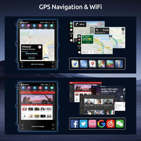 راديو سيارة 2G 64G 9.7 بوصة لسيارة Ford Edge 2013-2015، Rimoody Android 13 Car Stereo Wireless Carplay Android Auto Touch Screen GPS Navigation Bluetooth FM/RDS HiFi WiFi + AHD كاميرا احتياطية in Saudi Arabia