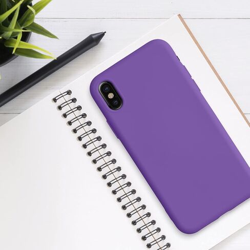 kwmobile Case Compatible with Apple iPhone X Case - Slim Protective TPU Silicone Phone Cover - Orchid Purple in Saudi Arabia