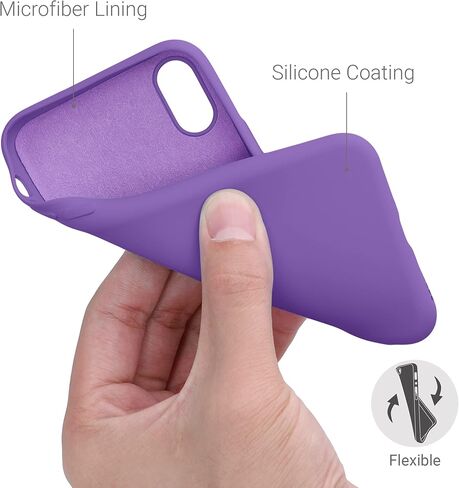 kwmobile Case Compatible with Apple iPhone X Case - Slim Protective TPU Silicone Phone Cover - Orchid Purple in Saudi Arabia