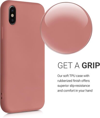kwmobile Case Compatible with Apple iPhone X Case - Slim Protective TPU Silicone Phone Cover - Orchid Purple in Saudi Arabia