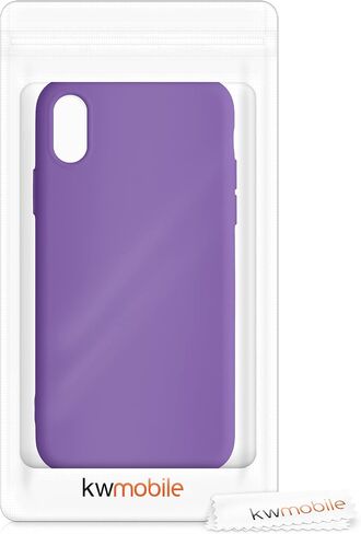 kwmobile Case Compatible with Apple iPhone X Case - Slim Protective TPU Silicone Phone Cover - Orchid Purple in Saudi Arabia