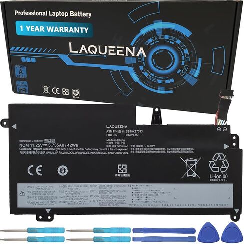 SB10K97593 Laptop Battery Compatible with Lenovo ThinkPad 13 1st /2nd Gen 13 Chromebook S2 1st /2nd Gen Series SB10K97592 SB10K97594 SB10J78997 01AV400 01AV401 01AV402 01AV435 01AV436 in Saudi Arabia