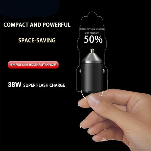 شاحن سيارة USB C بقدرة 38 وات لهاتف iPhone 15، شاحن سيارة سريع، شاحن ولاعة سجائر صغير USB C لهاتف iPhone 15/15 Pro Max in Saudi Arabia