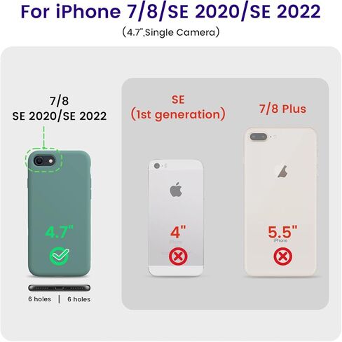 OTOFLY iPhone SE Case,iPhone 8 Case,Ultra Slim Fit Phone Cases Liquid Silicone Cover with Full Body Soft Bumper Protection Anti-Scratch Shockproof Case Compatible with iPhone SE/8/7 4.7" (Baby Blue) in Saudi Arabia