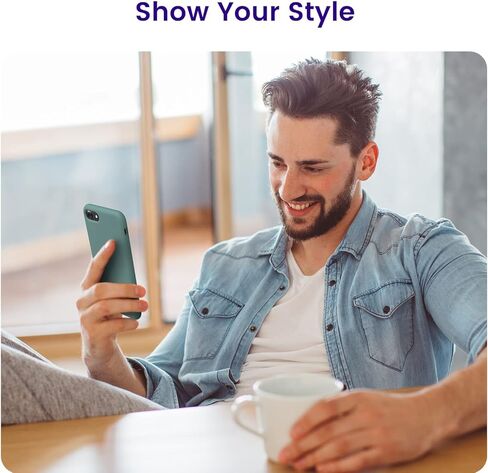 OTOFLY iPhone SE Case,iPhone 8 Case,Ultra Slim Fit Phone Cases Liquid Silicone Cover with Full Body Soft Bumper Protection Anti-Scratch Shockproof Case Compatible with iPhone SE/8/7 4.7" (Baby Blue) in Kuwait