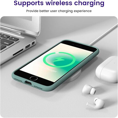 OTOFLY iPhone SE Case,iPhone 8 Case,Ultra Slim Fit Phone Cases Liquid Silicone Cover with Full Body Soft Bumper Protection Anti-Scratch Shockproof Case Compatible with iPhone SE/8/7 4.7" (Baby Blue) in Kuwait