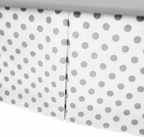 تنورة سرير أطفال مصممة 100% من القطن من أمريكان بيبي كومباني مع طيات، رمادي متعرج، للأولاد والبنات in Kuwait