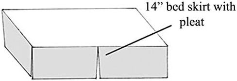 تنورة سرير أطفال مصممة 100% من القطن من أمريكان بيبي كومباني مع طيات، رمادي متعرج، للأولاد والبنات in Kuwait