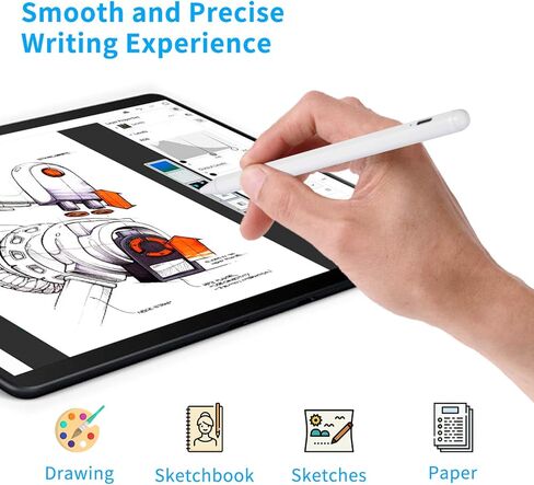 قلم كمبيوتر محمول قابل للتحويل 2 في 1 من لينوفو فليكس 14، قلم رقمي نشط لجهاز الكمبيوتر المحمول لينوفو فليكس 14 قابل للتحويل، دقة عالية مع طرف فائق الدقة، تحكم باللمس وقابل لإعادة الشحن، أبيض in Kuwait