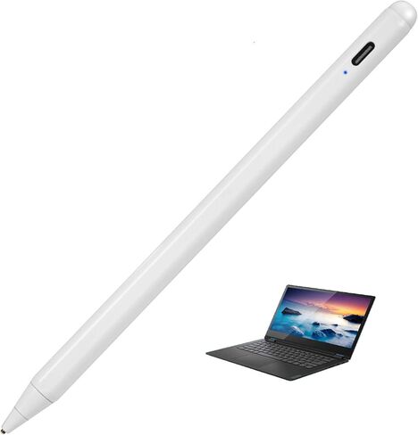 قلم كمبيوتر محمول قابل للتحويل 2 في 1 من لينوفو فليكس 14، قلم رقمي نشط لجهاز الكمبيوتر المحمول لينوفو فليكس 14 قابل للتحويل، دقة عالية مع طرف فائق الدقة، تحكم باللمس وقابل لإعادة الشحن، أبيض in Kuwait