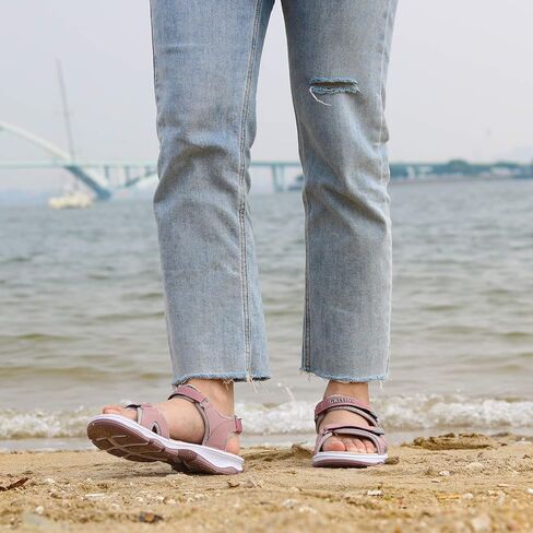 صندل رياضي نسائي من GRITION، صندل للمشي لمسافات طويلة، مريح مفتوح عند الأصابع، صندل مائي للمشي على الشاطئ مع كاجوال خفيف الوزن in Kuwait