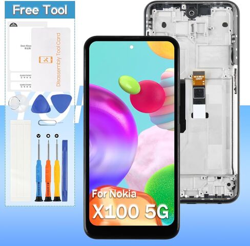 استبدال الشاشة لنوكيا X100 5G TA-1399 6.67 "شاشة LCD تعمل باللمس محول الأرقام الجمعية مع الأدوات in Kuwait