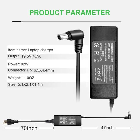 90 واط فايو شاحن سوني فايو PCG-61611L VGP-AC19V48 VGP-AC19V10 PCG-71311L PCG-71312L PCG-71314L PCG-71316L PCG-71318L PCG-7192L PCG-71913L VGP-AC19V19 PCG-7184L PCG-911 11 لتر 19.5 فولت in Kuwait