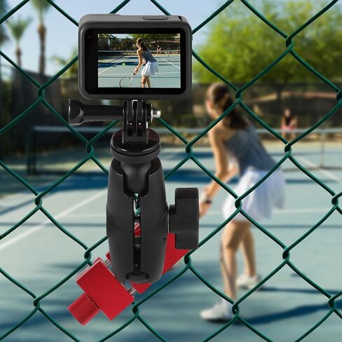 حامل سياج لـ Gopro، حامل سياج للهاتف من الألومنيوم متوافق مع Gopro، Mevo Start، الهاتف الذكي، كاميرا الحركة، Insta360، مجموعة تثبيت لتغيير الألعاب للبيسبول، الكرة اللينة، التنس، تسجيل كرة القدم in Kuwait