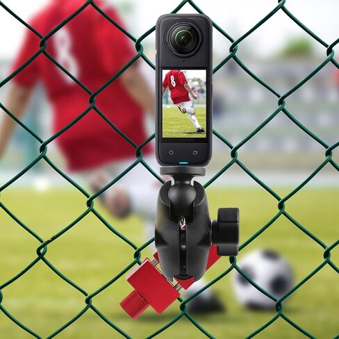 حامل سياج لـ Gopro، حامل سياج للهاتف من الألومنيوم متوافق مع Gopro، Mevo Start، الهاتف الذكي، كاميرا الحركة، Insta360، مجموعة تثبيت لتغيير الألعاب للبيسبول، الكرة اللينة، التنس، تسجيل كرة القدم in Kuwait