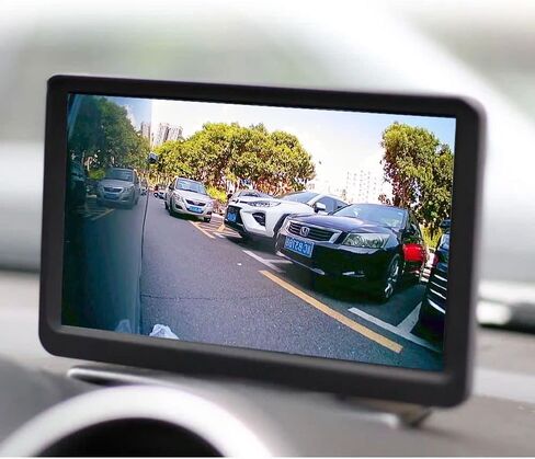 Car Blind spot Camera,7-inch car Display,Electronic Blind spot Rearview Mirror Camera with rotatable Lens,120 ° Wide Angle View,HD 1080P Side View Camera for Car,Waterproof Night Vision (Silver) in Saudi Arabia