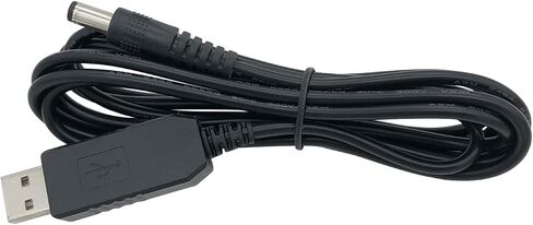 محول كابل إعداد PDEEY 5 فولت إلى 12 فولت، أسطوانة USB DC 5.5 × 2.1 مم، سلك طاقة 3 أقدام in Saudi Arabia