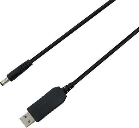 محول كابل إعداد PDEEY 5 فولت إلى 12 فولت، أسطوانة USB DC 5.5 × 2.1 مم، سلك طاقة 3 أقدام in Saudi Arabia