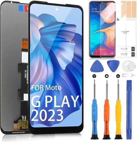 استبدال الشاشة لموتورولا موتو جي بلاي 2023 شاشة LCD لهاتف موتو جي بلاي 2023 XT2271 XT2271-5 XT2271DL مجموعة كاملة من محول الأرقام لشاشة اللمس مع أدوات إصلاح وواقي شاشة in Saudi Arabia