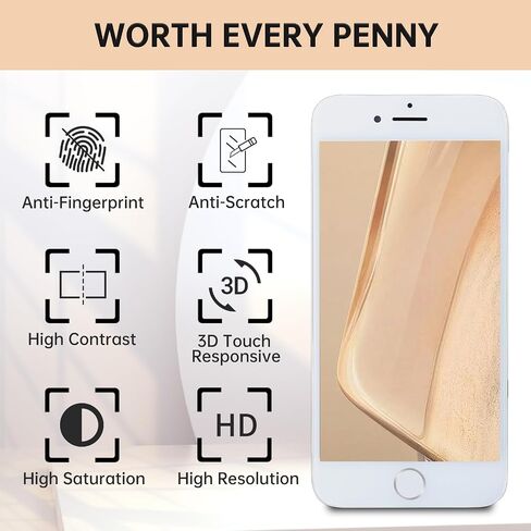 for iPhone 8 White Screen Replacement 4.7" Assembled with Home Button Front Camera, Ear Speaker Earpiece, Screen Protector and Proximity Sensor and Full Repair Tools Kit A1863, A1905, A1906 in Saudi Arabia