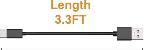 كابل شحن USB من النوع C متوافق مع LG Stylo 6 5 4، ThinQ G5 G6 G7 G8 G8X K51، V20 V30 V30S V35 V40 V50 V60، LG XBOOM Go PL2، PL5، PL7 مكبرات الصوت (أسود) in Saudi Arabia