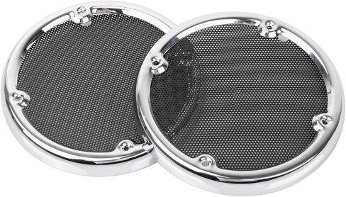 Black Tour Pak Speaker Trim w/Chrome Mesh Speaker Grills Fit For Harley Electra Glide Ultra Limited FLHTK Road Glide 1996-2013 in Saudi Arabia