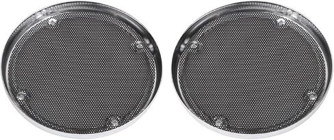 Black Tour Pak Speaker Trim w/Chrome Mesh Speaker Grills Fit For Harley Electra Glide Ultra Limited FLHTK Road Glide 1996-2013 in Saudi Arabia
