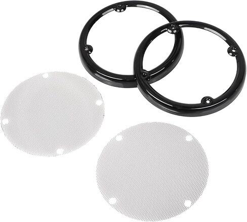 Black Tour Pak Speaker Trim w/Chrome Mesh Speaker Grills Fit For Harley Electra Glide Ultra Limited FLHTK Road Glide 1996-2013 in Saudi Arabia