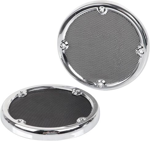 Black Tour Pak Speaker Trim w/Chrome Mesh Speaker Grills Fit For Harley Electra Glide Ultra Limited FLHTK Road Glide 1996-2013 in Saudi Arabia