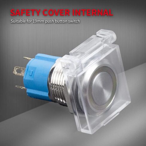 DaierTek 16mm Dustproof Safety Push Button Cap Cover Guard Plastic Protector Child Proof for 16mm Push Button Switch Computer Light Pad -2Pack in Saudi Arabia