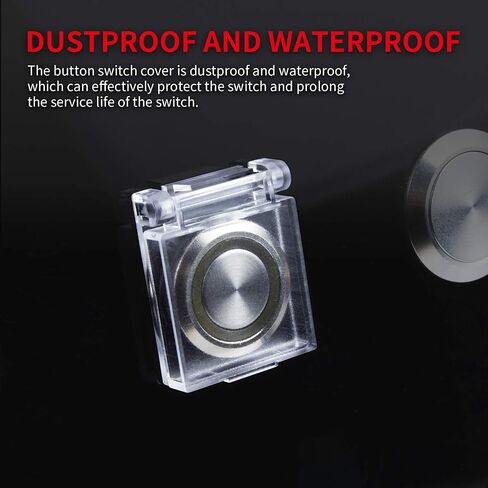 DaierTek 16mm Dustproof Safety Push Button Cap Cover Guard Plastic Protector Child Proof for 16mm Push Button Switch Computer Light Pad -2Pack in Saudi Arabia