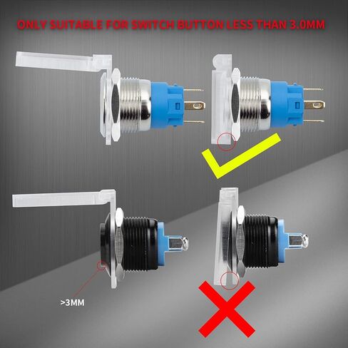 DaierTek 16mm Dustproof Safety Push Button Cap Cover Guard Plastic Protector Child Proof for 16mm Push Button Switch Computer Light Pad -2Pack in Saudi Arabia