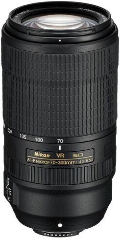 Nikon - AF-P NIKKOR 70-300mm f/4.5-5.6E ED VR Telephoto Zoom Lens for F-Mount Cameras (20068) + Filter Kit + Cap Keeper + Cleaning Kit in Saudi Arabia