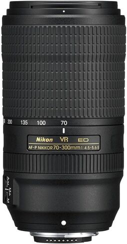 Nikon - AF-P NIKKOR 70-300mm f/4.5-5.6E ED VR Telephoto Zoom Lens for F-Mount Cameras (20068) + Filter Kit + Cap Keeper + Cleaning Kit in Saudi Arabia