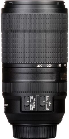 Nikon - AF-P NIKKOR 70-300mm f/4.5-5.6E ED VR Telephoto Zoom Lens for F-Mount Cameras (20068) + Filter Kit + Cap Keeper + Cleaning Kit in Saudi Arabia